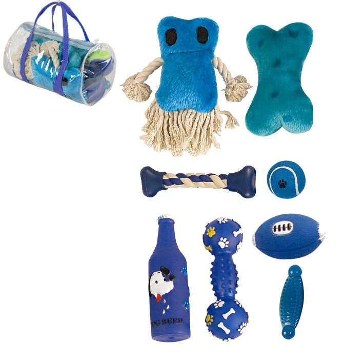 Duffle 8 PC Pet Toy Set