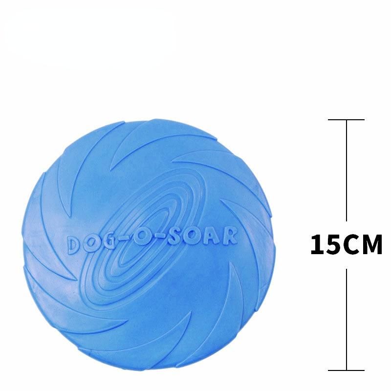 Pet UFO Toys New Small Medium Large Dog Flying Discs Trainning Interactive Toy Puppy Rubber Fetch Flying Disc 15CM