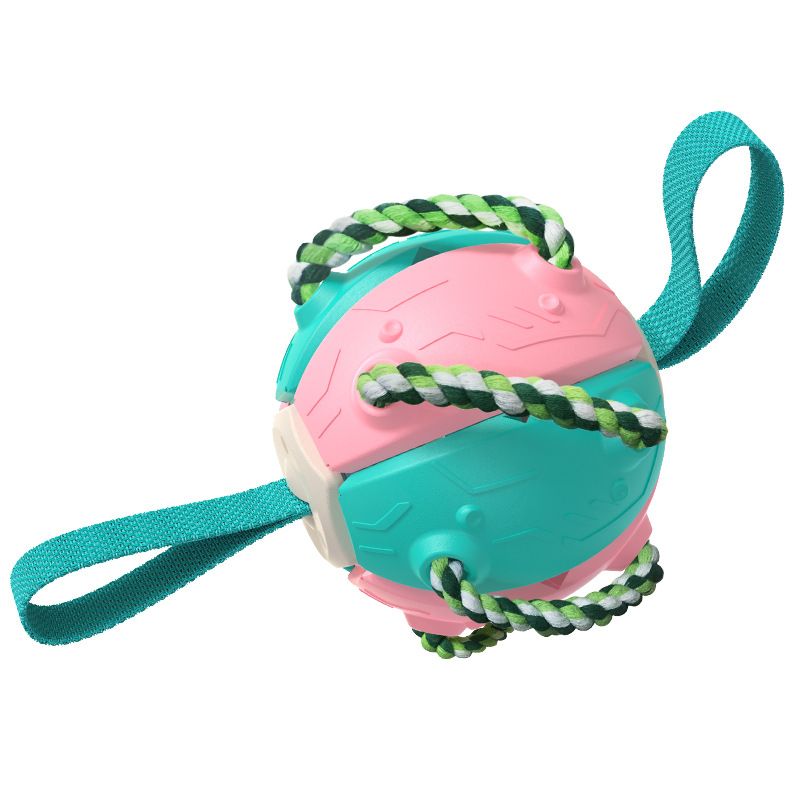 Dog Soccer Ball Interactive Pet Toys Foldable Ball Molar Toy Outdoor Training Ball for Puppy Dog Chew Dog Accessories