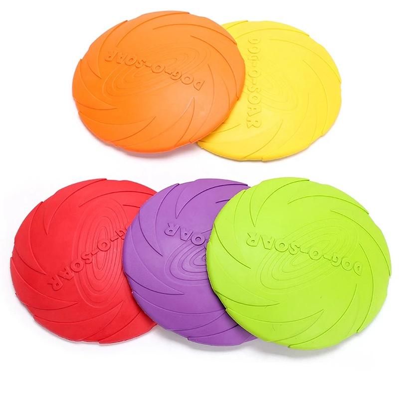 Pet UFO Toys New Small Medium Large Dog Flying Discs Trainning Interactive Toy Puppy Rubber Fetch Flying Disc 15CM