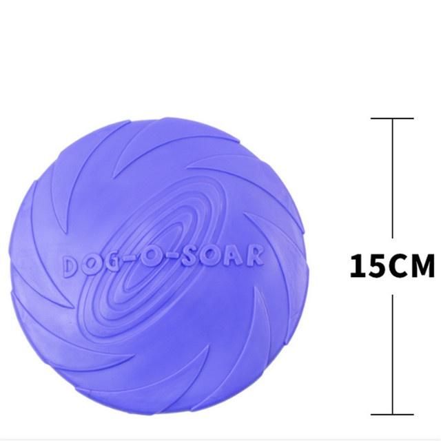 Pet UFO Toys New Small Medium Large Dog Flying Discs Trainning Interactive Toy Puppy Rubber Fetch Flying Disc 15CM